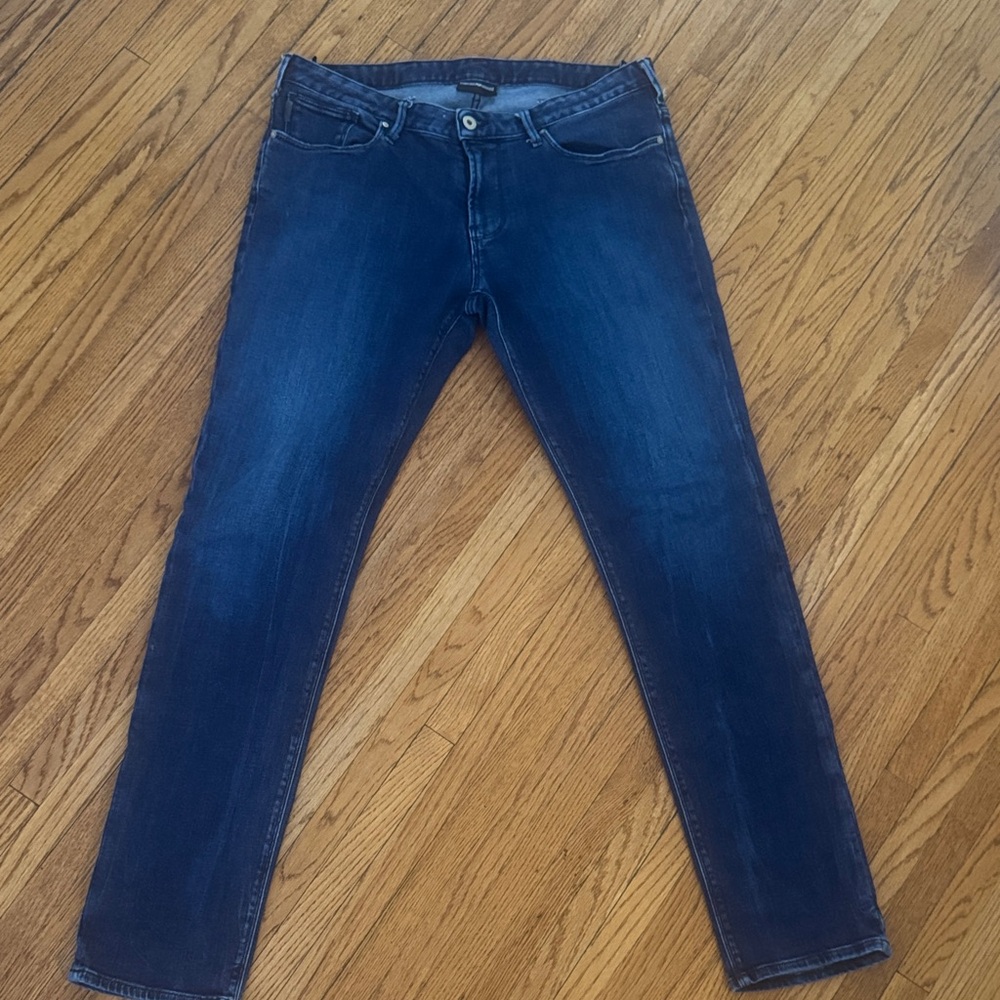 Emporio Armani Indigo Straight Jeans, 34 x 34